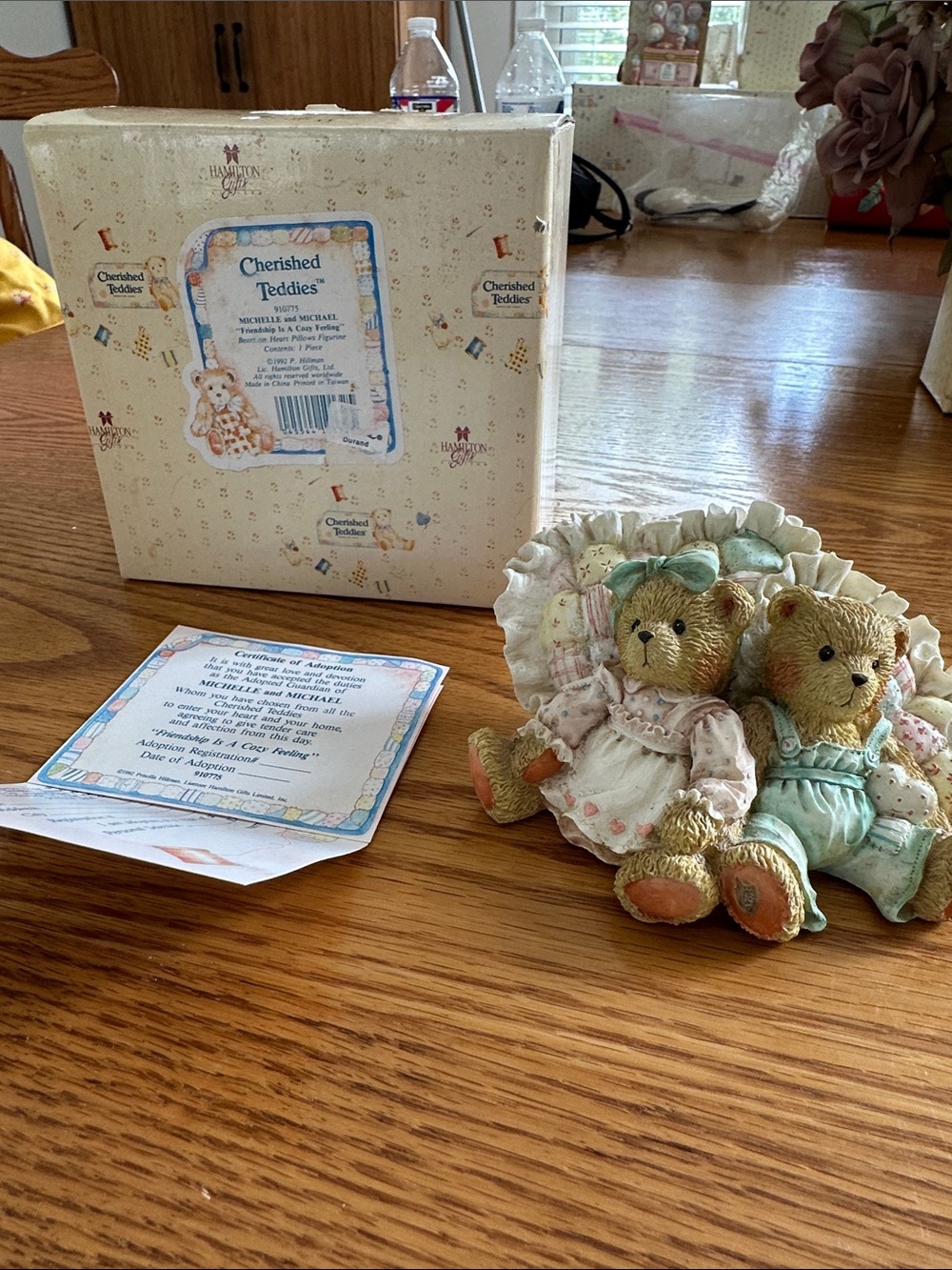 Cherished Teddies Twin Bear Figurines Michelle and Michael